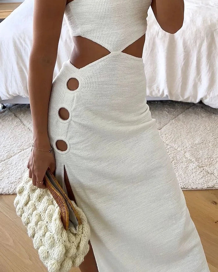 Isla - Leikattu Neulemekko – Ivory White